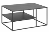 AC Design Furniture Nino Couchtisch mit Ablage, B: 90 x H: 45 x T: 60 cm, Schwarz, Metall, 1 Stk - 1