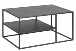 AC Design Furniture Nino Couchtisch mit Ablage, B: 90 x H: 45 x T: 60 cm, Schwarz, Metall, 1 Stk - 1