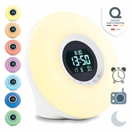 ADE CK1718 Tageslichtwecker Wake-Up Light (Lichtwecker mit Radio, Naturklängen, Wecker mit Schlummerfunktion) - 1