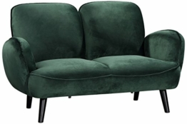 Atlantic Home Collection BEN, 2-Sitzer Sofa, Samt, grün - 1