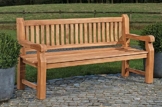 CLP Wetterfeste Gartenbank Jackson V2 aus massivem Teakholz | Holzbank mit ergonomischer Sitzfläche | In verschiedenen Größen erhältlich, Farbe:Teak, Größe:200 cm - 1