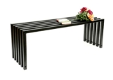 DanDiBo Gartenbank Metall Massiv Wetterfest Schwarz 120 cm Sitzbank Modern 96205 Parkbank Eisen Bank Blumenbank - 1