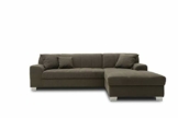 DOMO Collection Capri Ecksofa | Eckcouch in L-Form mit Schlaffunktion, Polsterecke Schlafsofa, kaki, 239x152x75 cm - 1