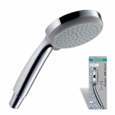 hansgrohe Duschkopf Croma 100 (Regendusche, 4 Strahlarten), chrom - 1