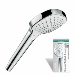 hansgrohe Duschkopf Croma Select E (Regendusche, 3 Strahlarten) weiß/chrom - 1