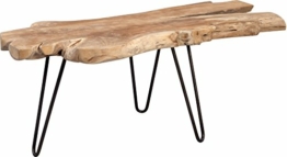 HomeTrends4You Tallus Couchtisch, Holz, Teak, 100 x 40 x 40 cm, Braun - 1