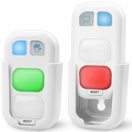 HONWELL LED ZAHNPUTZUHR Kinder HANDWÄSCHE ZÄHNEPUTZEN Timer für Kinder 2 Pack Batteriebetriebene Kabellos LED Timer Geschenk für Kinder und Jugendliche - 1