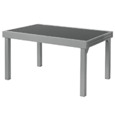 ib style® Diplomat Silber XXL Ausziehtisch 135-270 cm | Premium Gartentisch | Anti Fingerprint | Frozen Glas - 1