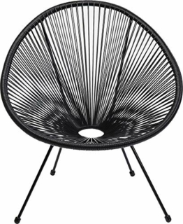 Kare Design Sessel Acapulco Schwarz - 1