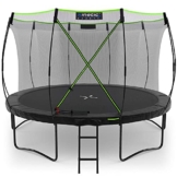 Kinetic Sports Trampolin Ultimate Pro 'Black Edition' für Kinder und Erwachsene | TÜV GS-geprüft | Designed in Germany | Fiberglas Netzstangen | AirMAXX Technologie | 366 cm - 1