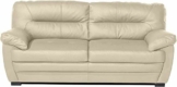 Mivano 3er-Sofa Royale / Zeitlose, bequeme Ledercouch mit hoher Rückenlehne / 190 x 86 x 90 / Lederimitat, Beige - 1