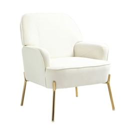 Modern Wohnzimmer Sessel Samt Lounge Sessel für Wohnzimmer und Schlafzimmer Sofa Stuhl bis 135 kg - 1
