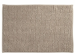 MSV Badteppich Badvorleger Duschvorleger Chenille Hochflor Badematte 40x60 cm – Taupe - 1