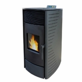 Nemaxx P12 Pelletofen Pelletkamin Pelletkaminofen 13,6 kW Kaminofen Heizofen Pellet Ofen Kamin Pelletheizung Heizung - Schwarz - WiFi-Ready - 1