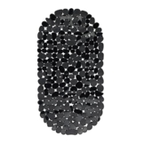 Relaxdays Badewannenmatte Steinoptik, rutschfeste Badeeinlage mit Saugnäpfen, waschbare Rutschmatte, 36 x 68 cm, schwarz, 1 Stück - 1