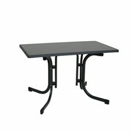 Ribelli Klapptisch Esstisch Gartentisch 110x70x70cm - klappbarer Tisch für den Garten, als Beistelltisch oder Campingtisch mit Niveauregulierung witterungsbeständig Farbe:(anthrazit) - 1