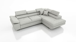 Robin Saturn Premium Kingston Ecksofa mit Schlaffunktion, Schlafsofa mit Bettkasten und Kissen, Freistehendes Eckcouch in L-Form, verstellbare Kopfstützen, Polstergarnitur Sofa - 1