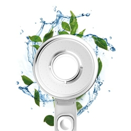 senstil® Double-Face Duschkopf | bis zu 60% wassersparende Handbrause | 3 Strahl Modi | SPA, Regendusche, Booster | Optimaler Wasserdruck, Smart-Stop Taste spart Wasser & Energie (Weiss) - 1