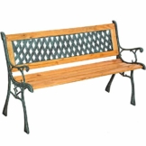 TecTake Gartenbank Parkbank Holz - Diverse Modelle - („Tamara“ 127 x 51 x 73cm | Nr. 401423) - 1