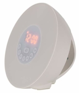 TFA Dostmann Tageslichtwecker Wake Up Light, 60.2019.02, Lichtwecker mit Sonnenaufgang, FM-Radio, 6 Wecktöne, Schlummerfunktion, weiß, Kunststoff, 170 mm - 1