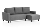 Traumnacht Schlafsofa Avallon, Ecksofa in L-Form mit Schlaffunktion und Stauraum in der Ottomane, produziert nach deutschem Qualitätsstandard, grau, 136 x 224 x 80 cm - 1