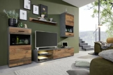 trendteam smart living Wohnzimmer 4-teilige Set Kombination Mango, 246 x 182 x 37 cm Front Old Wood, Korpus und Absetzung Matera mit viel Stauraum - 1