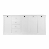 trendteam smart living Wohnzimmer Sideboard Kommode Schrank Wohnzimmerschrank Baxter, 195 x 88 x 41 cm in Weiß Dekor im Landhausstil - 1