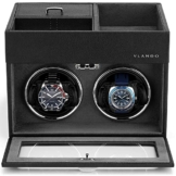 Vlando Automatische Uhrenbeweger 2 Uhren, Watch-Winder Leder mit Schmuckaufbewahrung Taschleerer, Japanischem Leisen Motoren, LED Beleuchtung, Wechselstromadapter, Luxuriöse Uhrenbeweger Box - 1